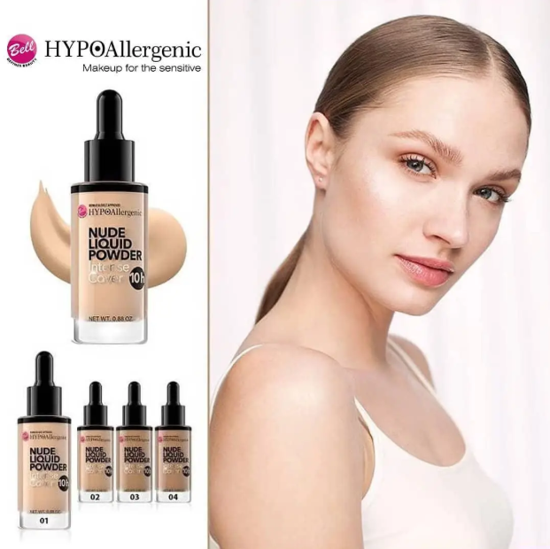 Жидкая пудра для лица Bell Cosmetics Nude Liquid Powder HypoAllergenic № 03 Natural 30 мл - Фото 6 Жидкая пудра для лица Bell Cosmetics Nude Liquid Powder HypoAllergenic № 03 Natural 30 мл - изображение 6