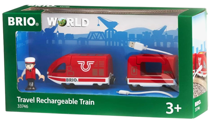 Залізниця Brio 33746 Червоний локомотив з USB (7312350337464) - зображення 1