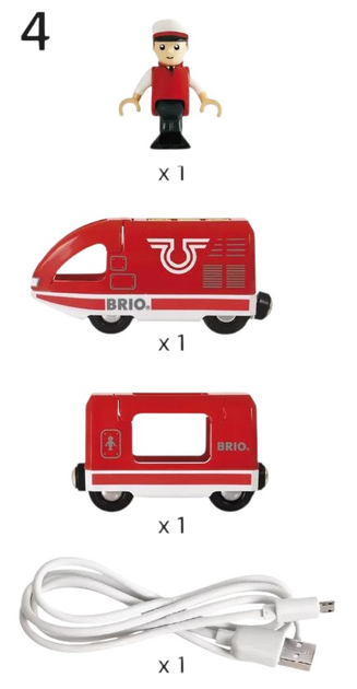 Залізниця Brio 33746 Червоний локомотив з USB (7312350337464) - зображення 3