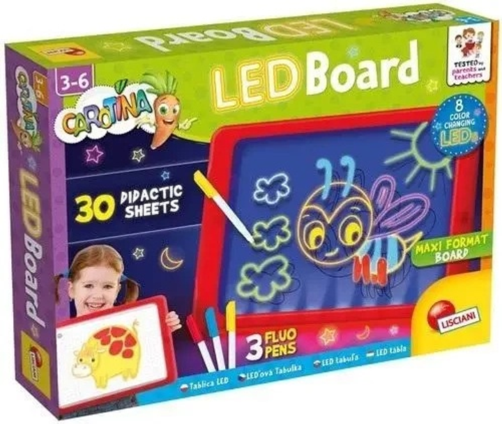 Interaktywna tablica Lisciani Carotina LED (8008324104109) - obraz 1