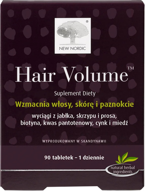 Дієтична добавка New Nordic Hair Volume 90 таблеток (5021807489510) - зображення 1