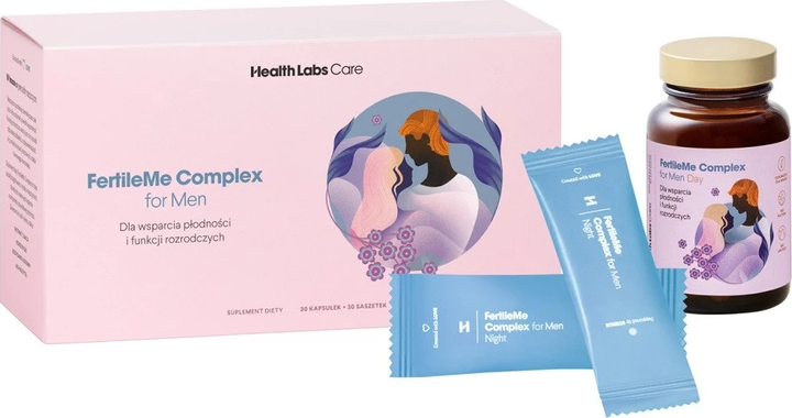 Suplement diety Health Labs FertileMe Complex for Men 30 kapsułek + 30 saszetek (5906146791671) - obraz 1