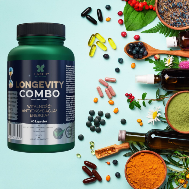Suplement diety Lanco Nutritions Longevity Combo Premium 60 kapsułek (5905317626279) - obraz 2