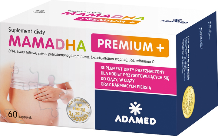 Дієтична добавка Adamed MamaDHA Premium + 60 капсул (5900161006543) - зображення 1