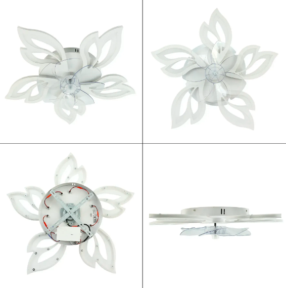 Люстра светодиодная с пультом FAN ASTRA с вентилятором 85W+18W 5F-APP WHITE - изображение 6