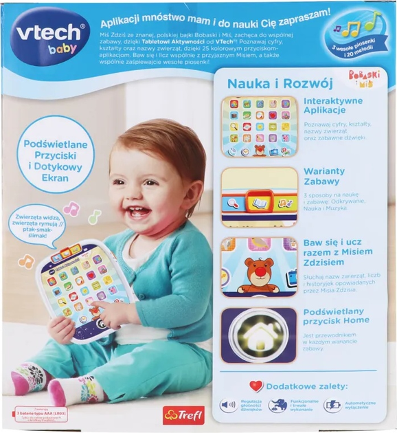 Інтерактивна іграшка VTech Планшет для активності Малюк та ведмідь (польська мова) (5900511615609) - зображення 5