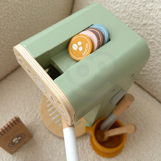 Дерев'яна кавоварка Woopie GREEN Цукерня Бариста 25 елементів (5906280652715) - зображення 9