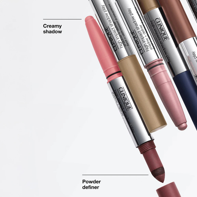 Cienie do powiek Clinique High Impact Shadow Play Shadow + Definer w dwustronnym sztyfcie Pink + Black Honey 1.9 g (192333278116) - obraz 5
