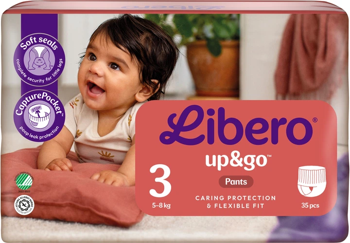 Подгузники-трусики Libero Up&Go Размер 3 5-8 кг 35 шт (7322542270400) - изображение 2