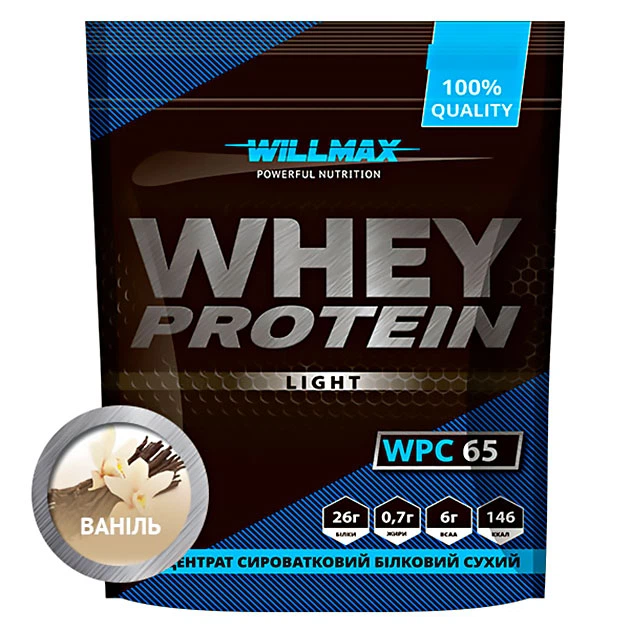 Протеин Willmax Whey Protein 65 Light 1000 г Ваниль (3567377) - Фото 1 Протеин Willmax Whey Protein 65 Light 1000 г Ваниль (3567377) - изображение 1
