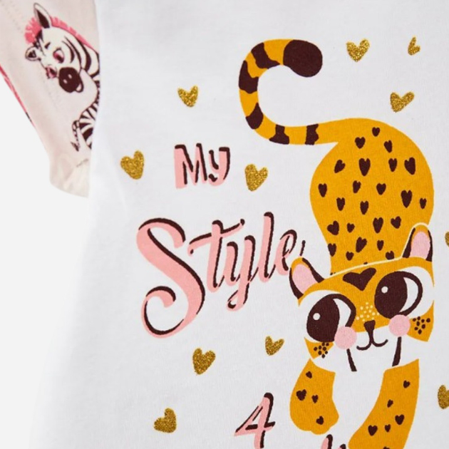 Дитяча літня піжама для дівчинки Chicco 09035403000000-011 128 см Світло-рожева (8059609323937) - зображення 4