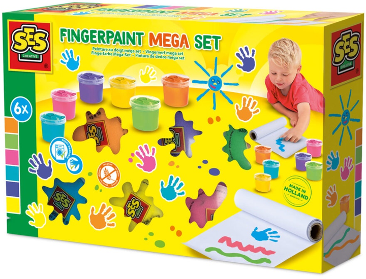 Набір SES Fingerpaint Mega Set 6 кольорів 00393 (8710341003937) - зображення 1