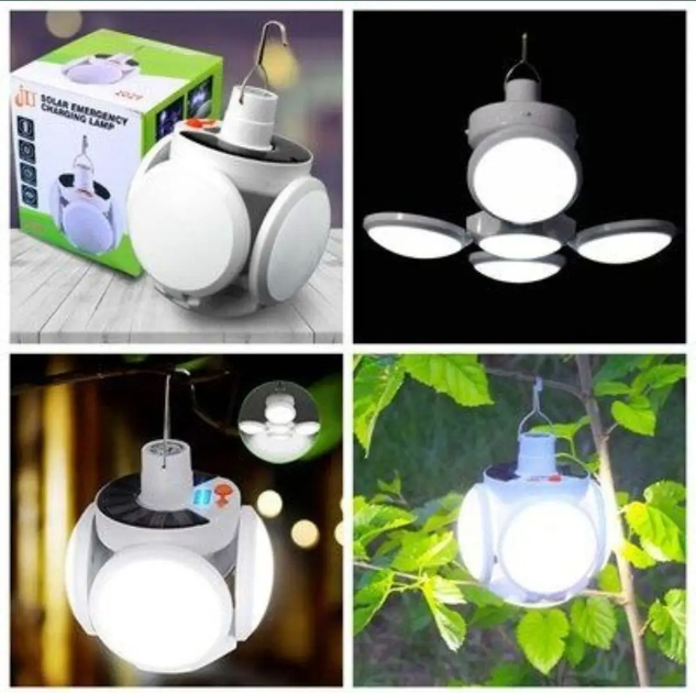 Кемпенговая лампа фонарь с зарядкой от солнечной энергии LED Bailong BL-2029 (2918610816196) - изображение 5