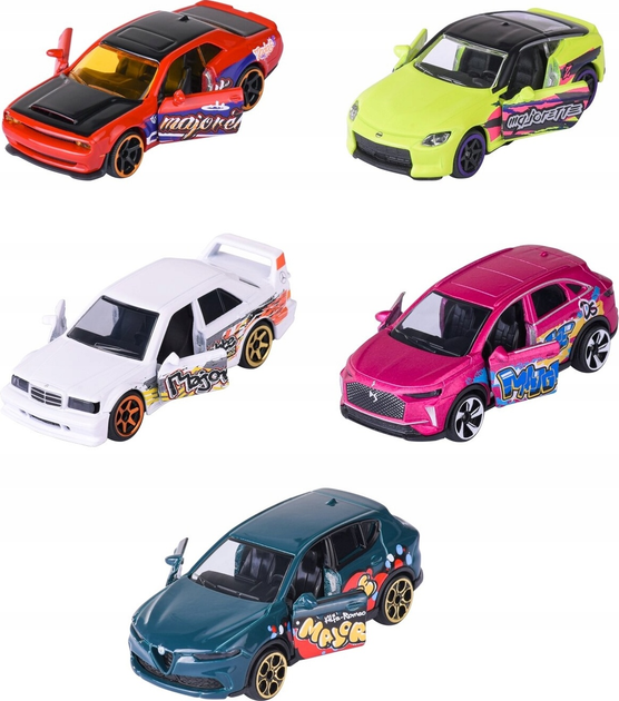 Набір моделей автомобілів Simba Majorette Graffiti 5 шт. (3467452077634) - зображення 2