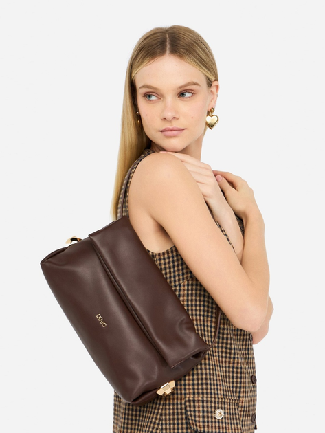 Сумка багет жіноча зі штучної шкіри середня Liu Jo AF5097E0077 90912 Коричнева (800070345615) - зображення 2