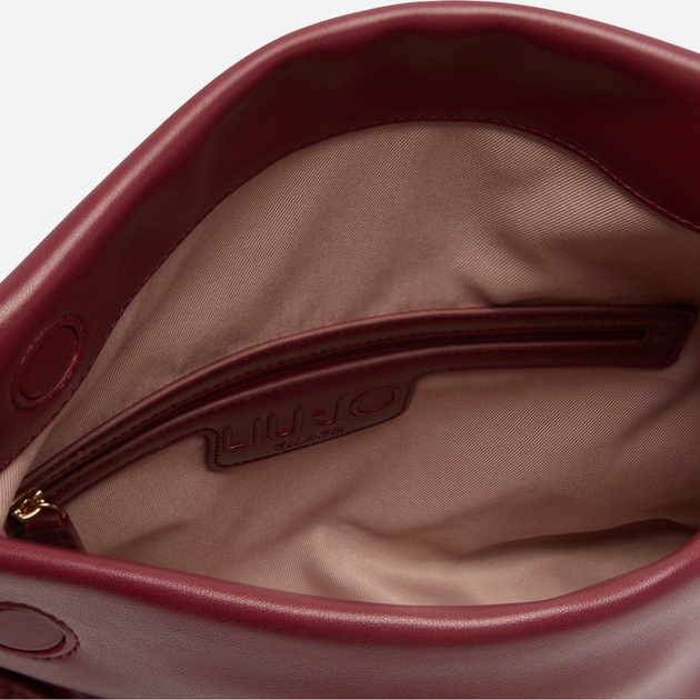 Сумка багет жіноча зі штучної шкіри середня Liu Jo AF5097E0077 91726 Бордова (800070345616) - зображення 6