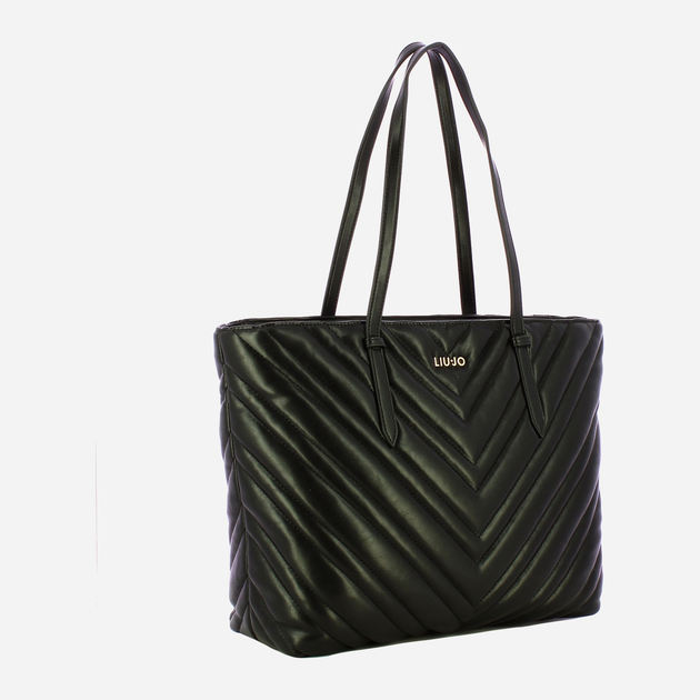 Сумка шопер жіноча зі штучної шкіри Liu Jo AF5321E0426 22222 Чорна (800070345657) - зображення 3