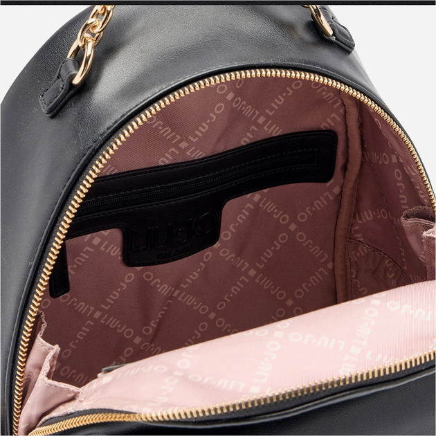 Рюкзак жіночий зі штучної шкіри Liu Jo AF5324E0077 22222 Чорний (800070345510) - зображення 4