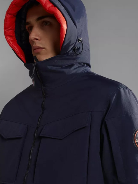 Куртка демісезонна з капюшоном чоловіча Napapijri 20-22 NP0A4HEK1761002 M Темно-синя (800070311992) - зображення 3