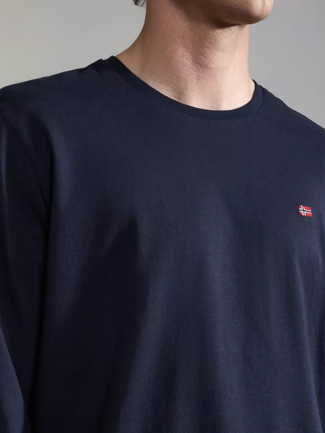 Лонгслів чоловічий Napapijri Salis NP0A4HN71761005 2XL Темно-синій (800070312014) - зображення 4