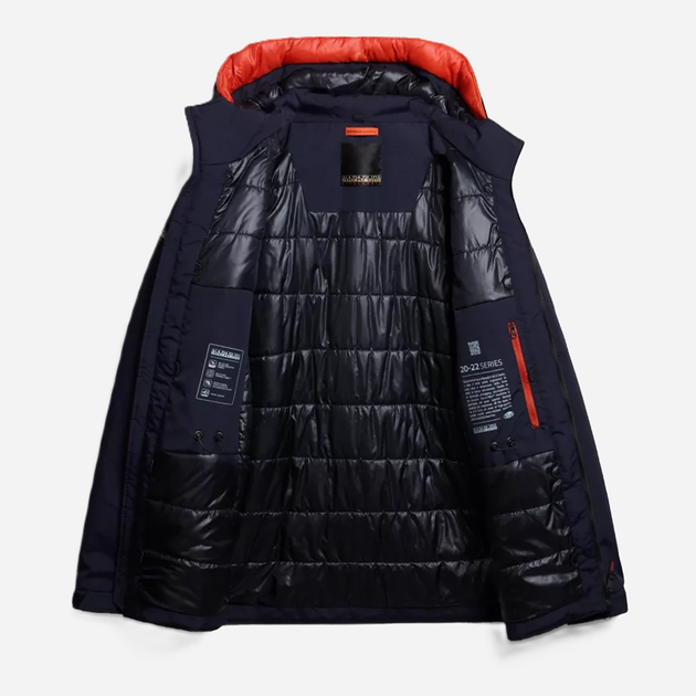 Куртка демісезонна з капюшоном чоловіча Napapijri 20-22 NP0A4HEK1761002 M Темно-синя (800070311992) - зображення 8