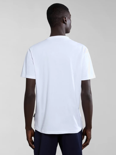 Футболка бавовняна довга чоловіча Napapijri S-Aylmer NP0A4HTO0021 M Біла (800070320975) - зображення 2