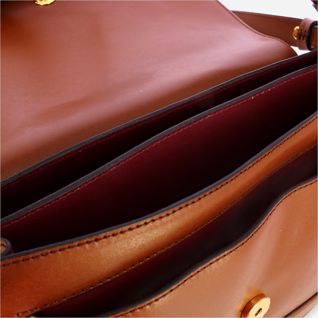 Torebka crossbody damska ze skóry naturalnej Coccinelle C-Me E1SSK180101 W11 Brązowa (800070346008) - obraz 4