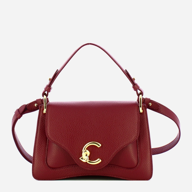 Torebka crossbody damska ze skóry naturalnej mała Coccinelle C-Me E1SSL180201 R52 Bordowa (800070346009) - obraz 1