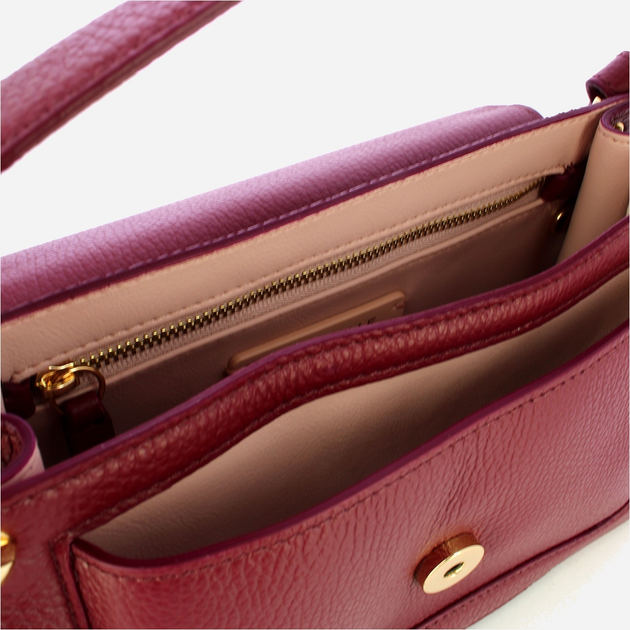 Torebka crossbody damska ze skóry naturalnej mała Coccinelle C-Me E1SSL180201 R52 Bordowa (800070346009) - obraz 4