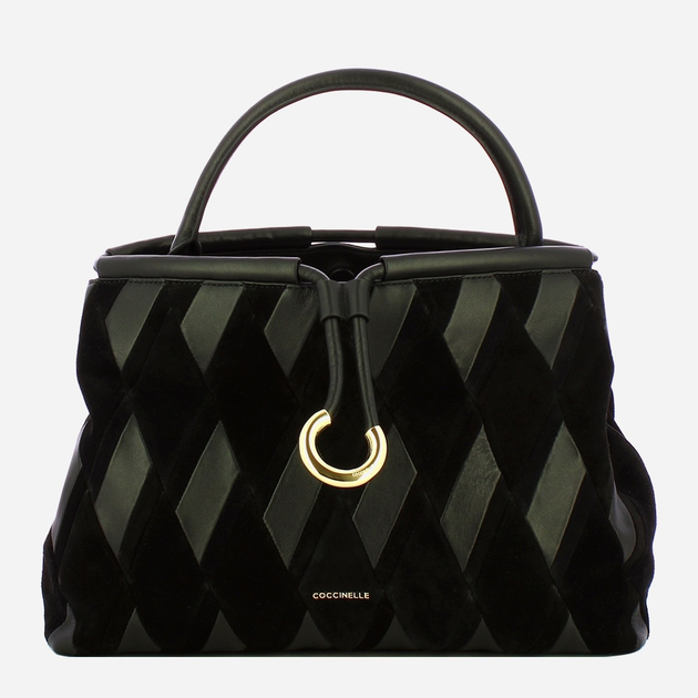 Torebka crossbody damska ze skóry naturalnej duża Coccinelle Lisbet E1T1H180101 001 Czarna (800070345945) - obraz 1