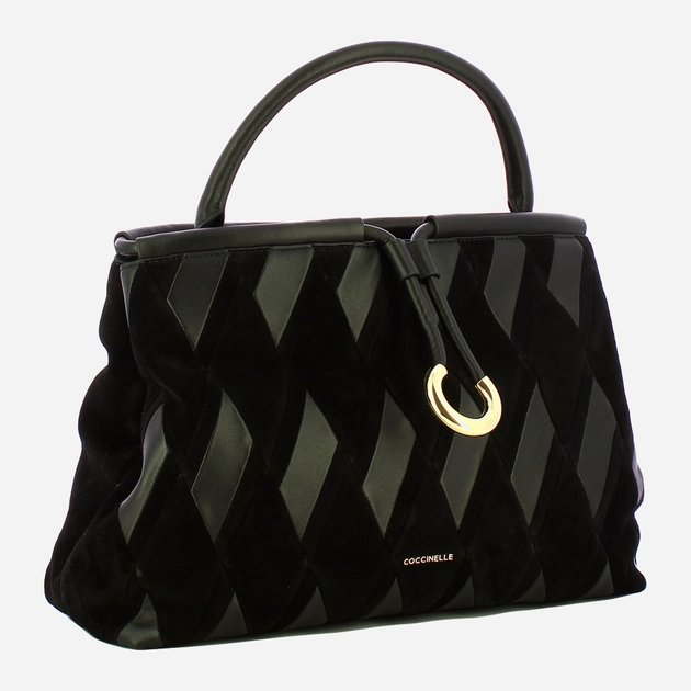 Torebka crossbody damska ze skóry naturalnej duża Coccinelle Lisbet E1T1H180101 001 Czarna (800070345945) - obraz 3