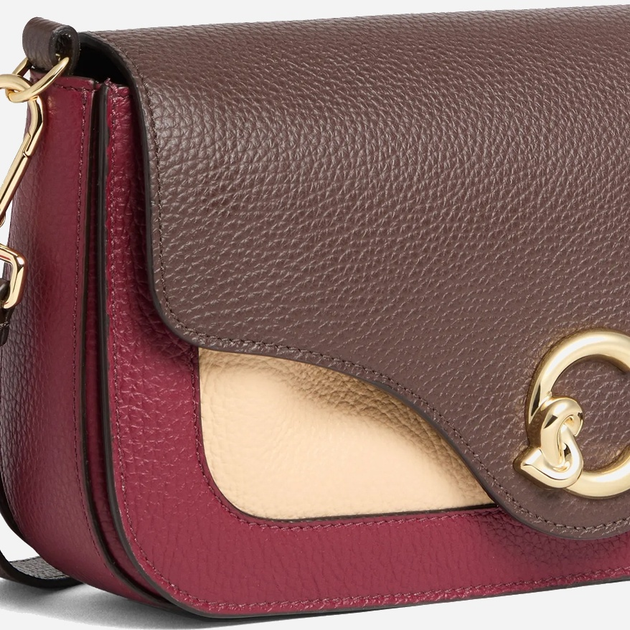 Torebka crossbody damska ze skóry naturalnej Coccinelle C-Me E1T1P120301 732 Czerwona (800070345946) - obraz 3