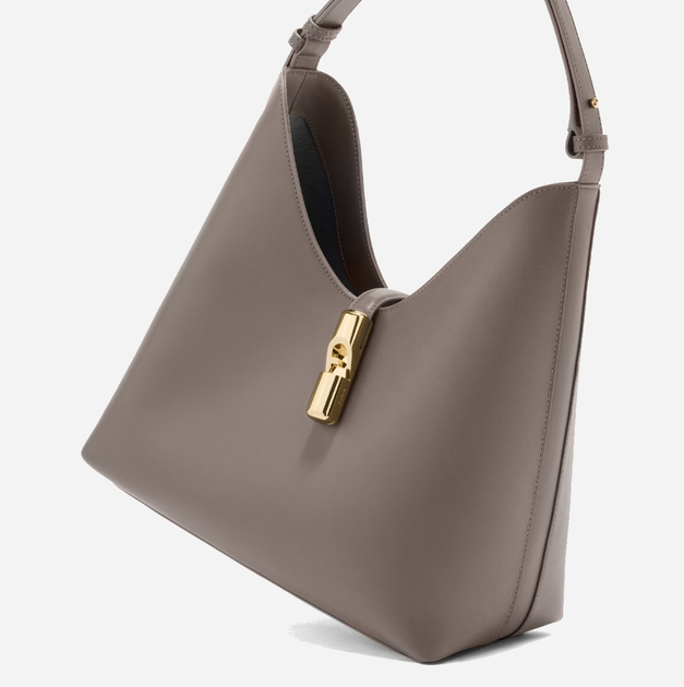 Сумка жіноча з натуральної шкіри середня Furla Goccia WB01499BX31044283S1007 Сіра (800070349502) - зображення 3