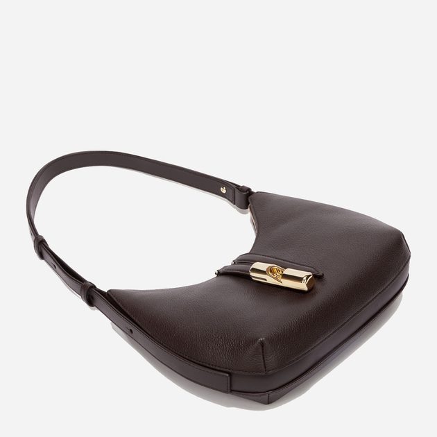 Torebka bagietka damska ze skóry naturalnej mała Furla Goccia WB01500BX33532460S1007 Ciemnobrązowa (800070331292) - obraz 4