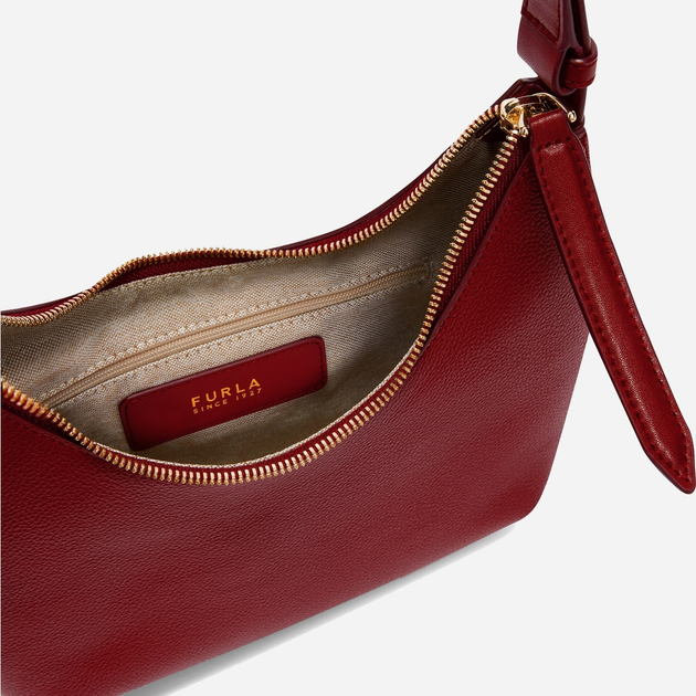Torebka bagietka damska ze skóry naturalnej mała Furla Goccia WB01500BX3353CGQ001007 Czerwona (800070331260) - obraz 6