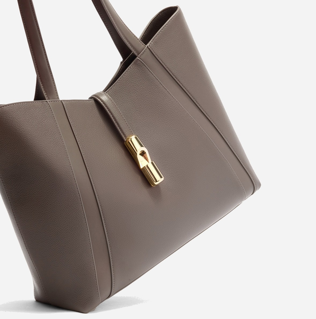 Сумка шопер жіноча з натуральної шкіри середня Furla Goccia WB01788BX33534283S1007 Сіра (800070349554) - зображення 3