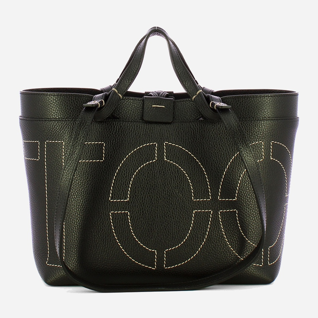 Torebka shopper ze skóry naturalnej Iuntoo Sibilla 191203 Czarna (800070346763) - obraz 2