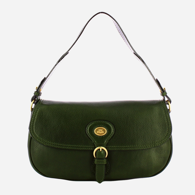 Torebka crossbody damska ze skóry naturalnej na szerokim pasku The Bridge Isadora 045325D3 I2 Zielona (800070346574) - obraz 1