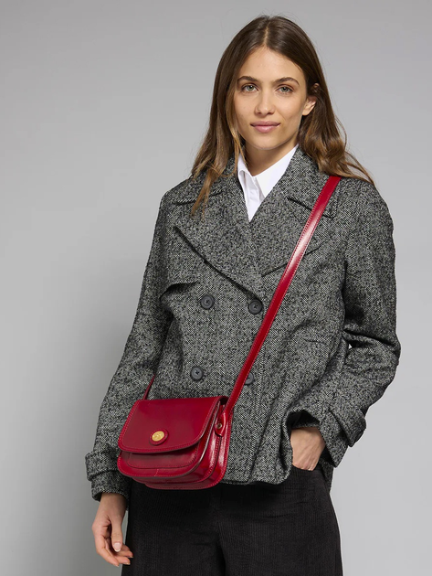 Torebka crossbody damska ze skóry naturalnej mała The Bridge Stodo 04543501 2E Czerwona (800070346585) - obraz 2