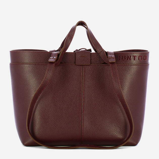 Torebka shopper ze skóry naturalnej Iuntoo Rivera 191003 Bordowa (800070346751) - obraz 1