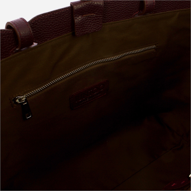 Torebka shopper ze skóry naturalnej Iuntoo Rivera 191002 Bordowa (800070346748) - obraz 4