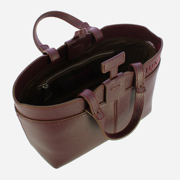 Torebka crossbody damska ze skóry naturalnej mała Iuntoo Rivera 191004 Bordowa (800070346754) - obraz 5