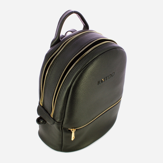 Рюкзак жіночий з натуральної шкіри вміщує формат А4 Iuntoo Giunto 192000 Чорний (800070347419) - зображення 4