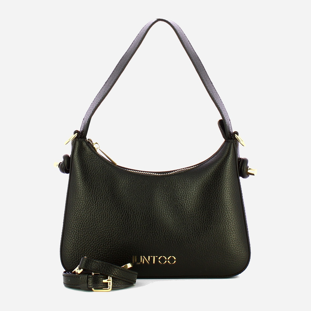 Torebka crossbody damska ze skóry naturalnej mała Iuntoo Giunto 193002 Czarna (800070347411) - obraz 4