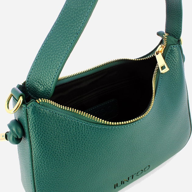 Torebka crossbody damska ze skóry naturalnej mała Iuntoo Giunto 193002 Turkusowa (800070347409) - obraz 5