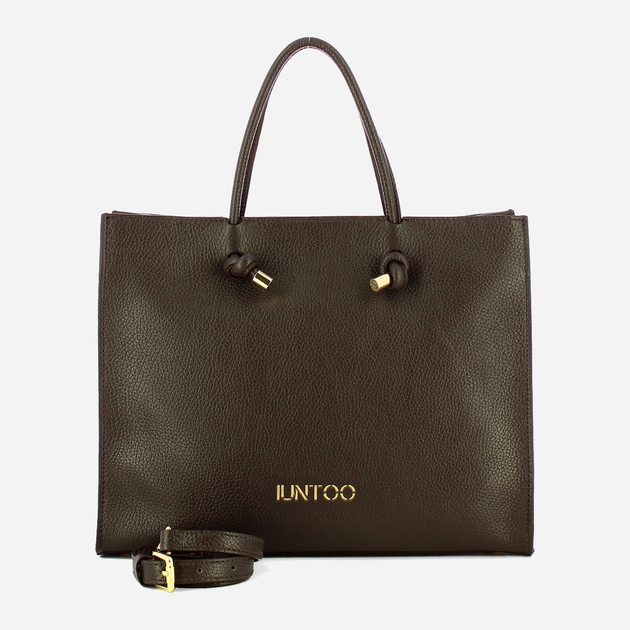 Torebka shopper ze skóry naturalnej Iuntoo Giunto 195001 Brązowa (800070347420) - obraz 4