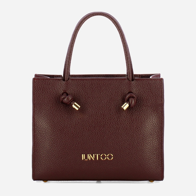 Torebka crossbody damska ze skóry naturalnej mała Iuntoo Giunto 195003 Bordowa (800070347413) - obraz 1