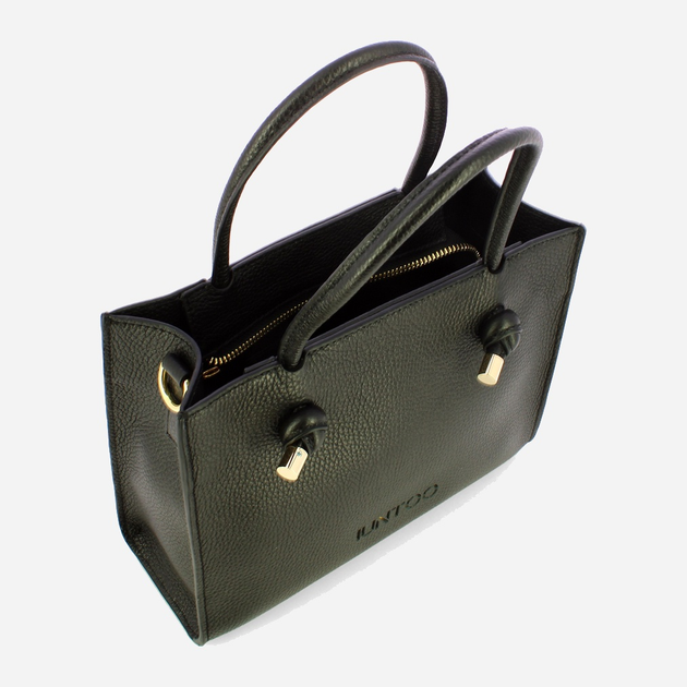 Torebka crossbody damska ze skóry naturalnej mała Iuntoo Giunto 195003 Czarna (800070347416) - obraz 5