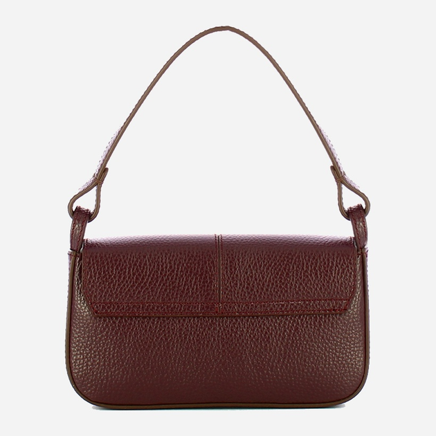 Torebka bagietka damska ze skóry naturalnej mała Iuntoo Silvia 196003 Bordowa (800070346777) - obraz 2