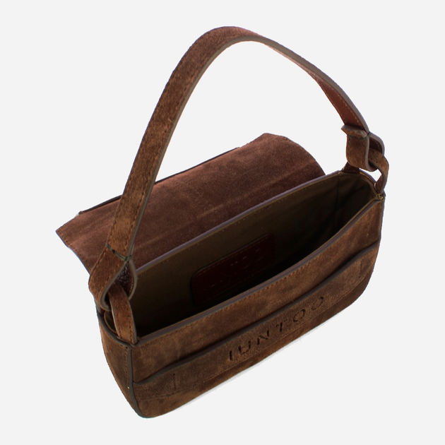 Torebka bagietka damska ze skóry naturalnej mała Iuntoo Silvia 196103 Ciemnobrązowa (800070346783) - obraz 5